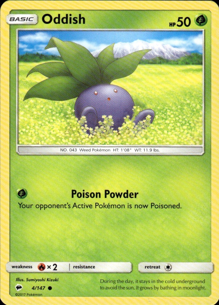 Oddish Common SM - Burning Shadows 4/147 NM
