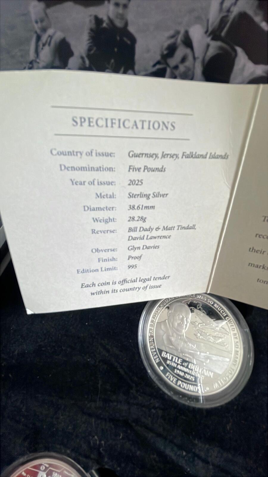 Battle of Britain 85th Anniversary Silver Proof Five Pound Coin Set 2025