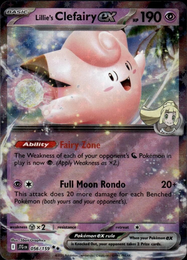 Lillie's Clefairy ex Holo Double Rare SV09: Journey Together 056/159 NM