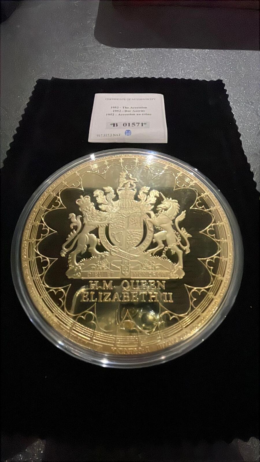 2016 Proof Gold Plated Coin Accession of H.M. Queen Elizabeth II 1952