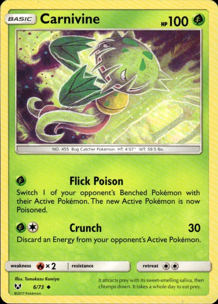 Carnivine Uncommon Shining Legends 6/73 NM Tomokazu Komiya