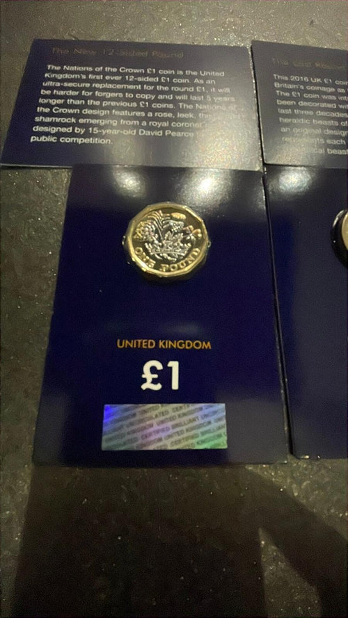 Change Checker 2016 UK £1 Proof Coins The New 12-Sided and The Last Round Pound