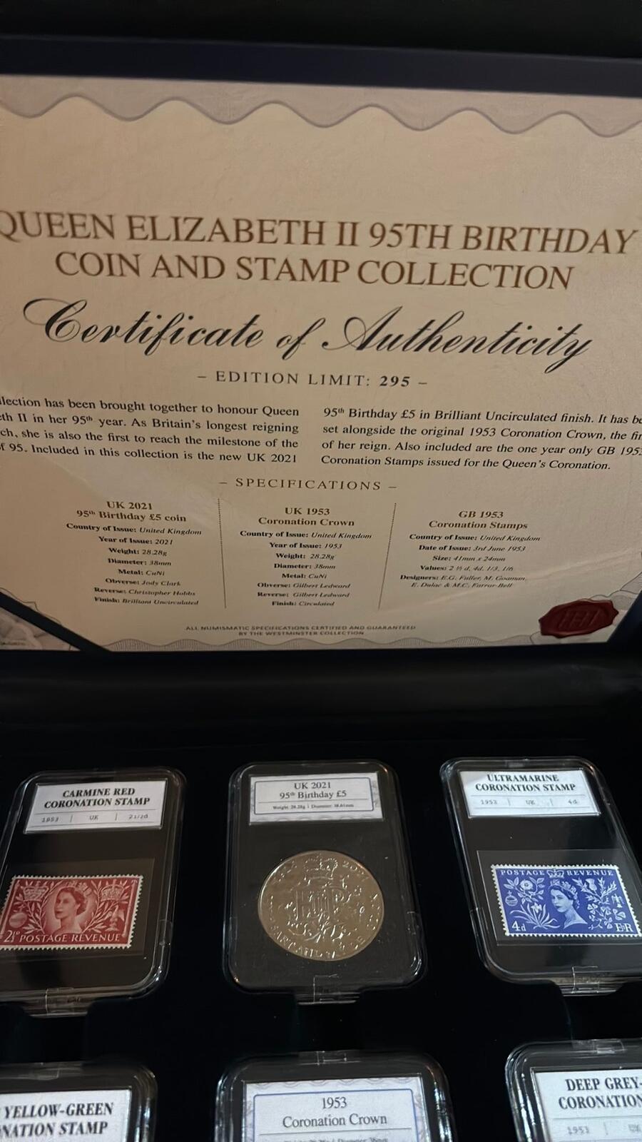 Queen Elizabeth II 95th Birthday Coin and Stamp Collection