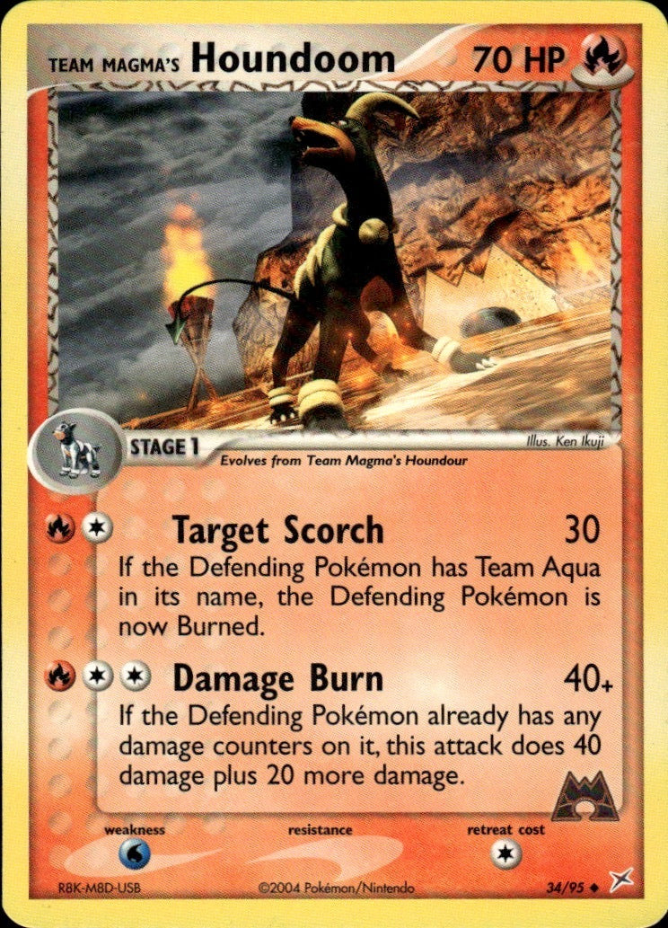 Team Magma's Houndoom Uncommon Team Magma vs Team Aqua 34/95 NM