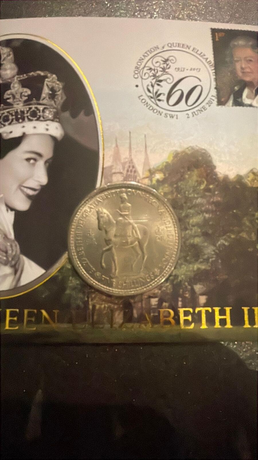 60th Anniversary Coronation Queen Elizabeth II Commemorative Coin and Cover