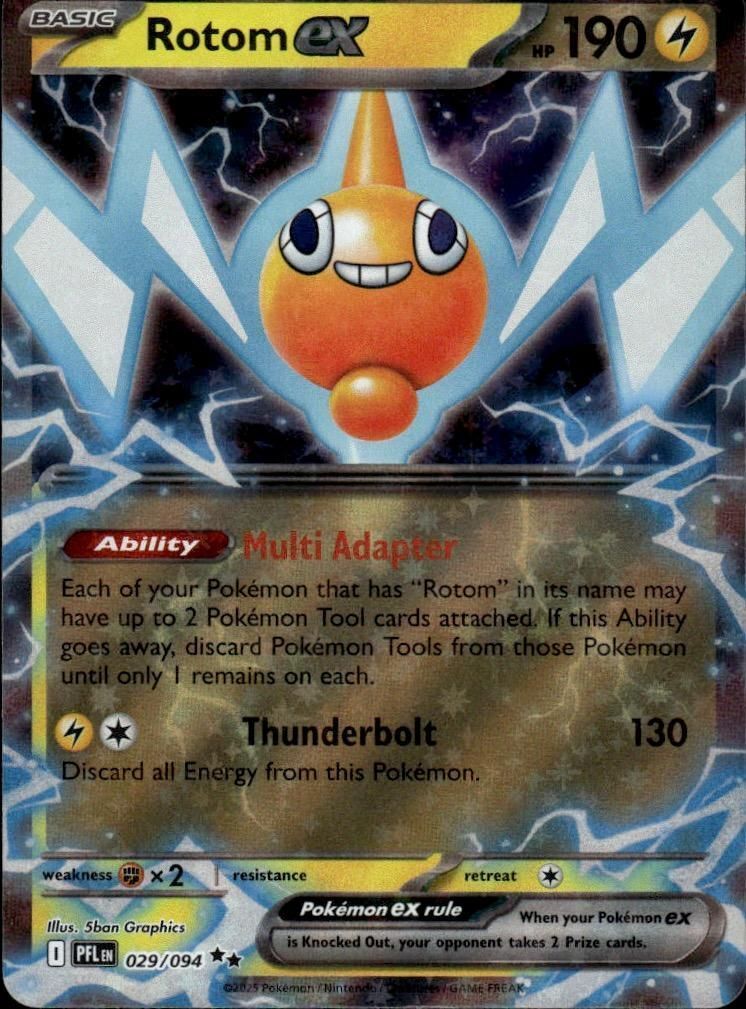 Rotom ex Holo Double Rare ME02: Phantasmal Flames 029/094 NM