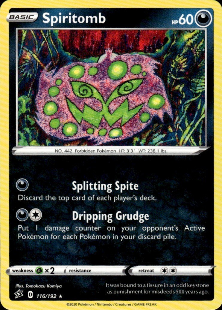 Spiritomb Rare SWSH02: Rebel Clash 116/192 NM Tomokazu Komiya