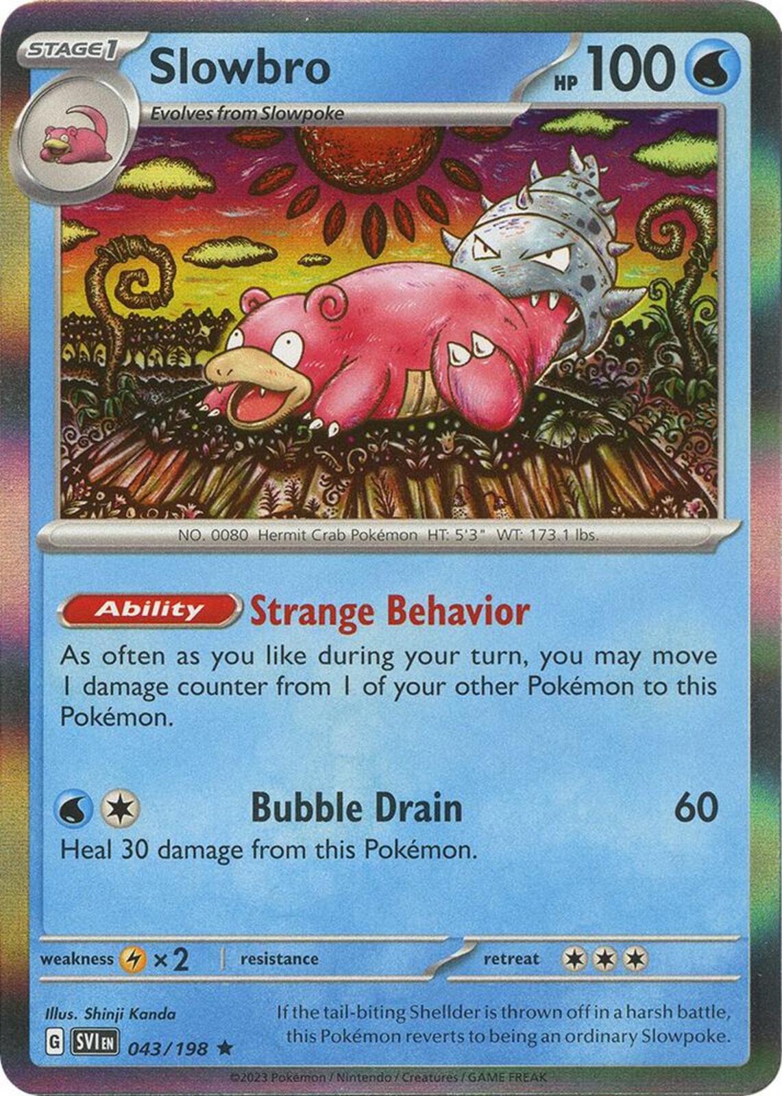 Slowbro Holo Rare SV01: Scarlet & Violet Base Set 043/198 NM