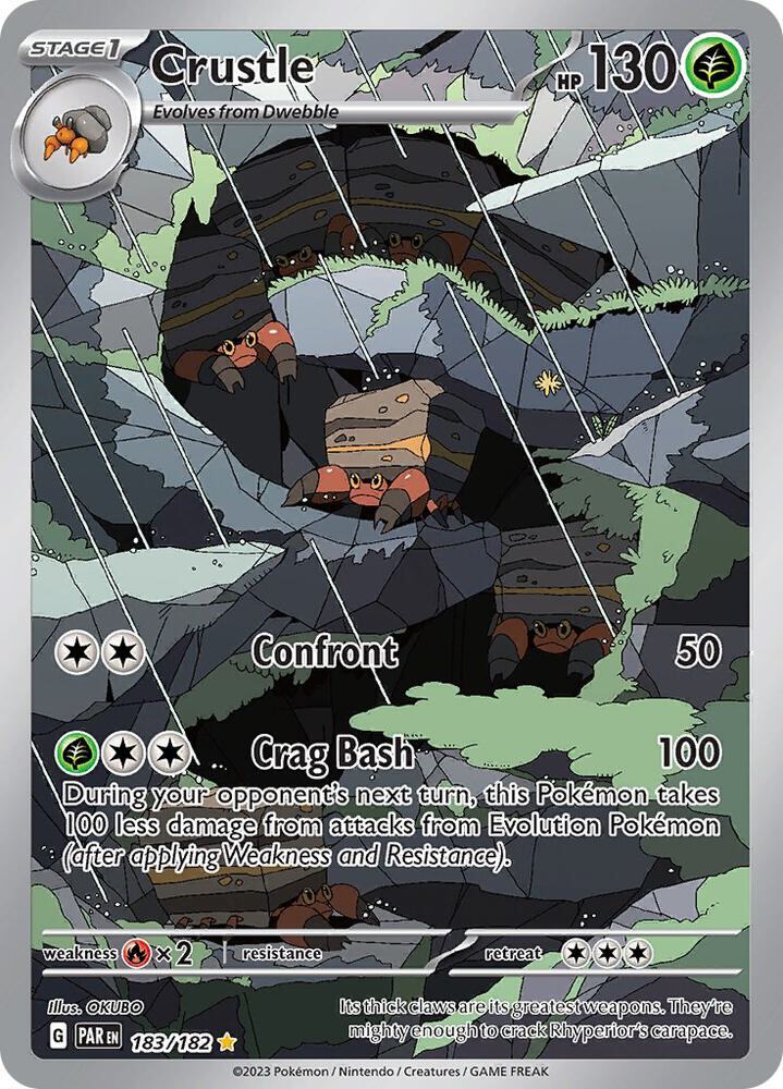 Crustle Holo Illustration Rare SV04: Paradox Rift 183/182 NM