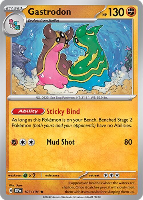 Gastrodon Holo Rare SV08: Surging Sparks 107/191 NM