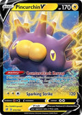 Pincurchin V Holo Ultra Rare SWSH02: Rebel Clash 072/192 NM