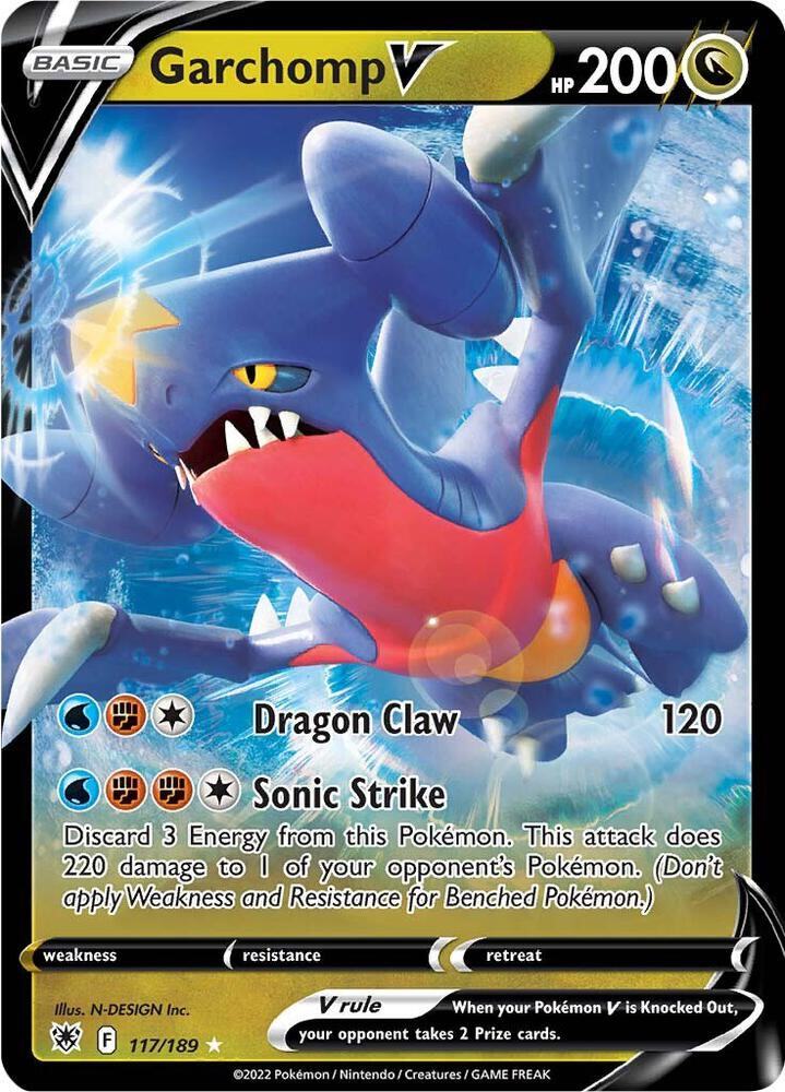 Garchomp V Holo Ultra Rare SWSH10: Astral Radiance 117/189 - PACK FRESH