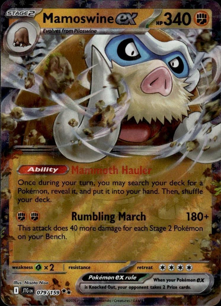 Mamoswine ex - Holo Double Rare SV09: Journey Together 079/159 NM