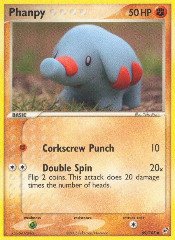 Phanpy Common - Yuka Morii Art - Deoxys 69/107 NM