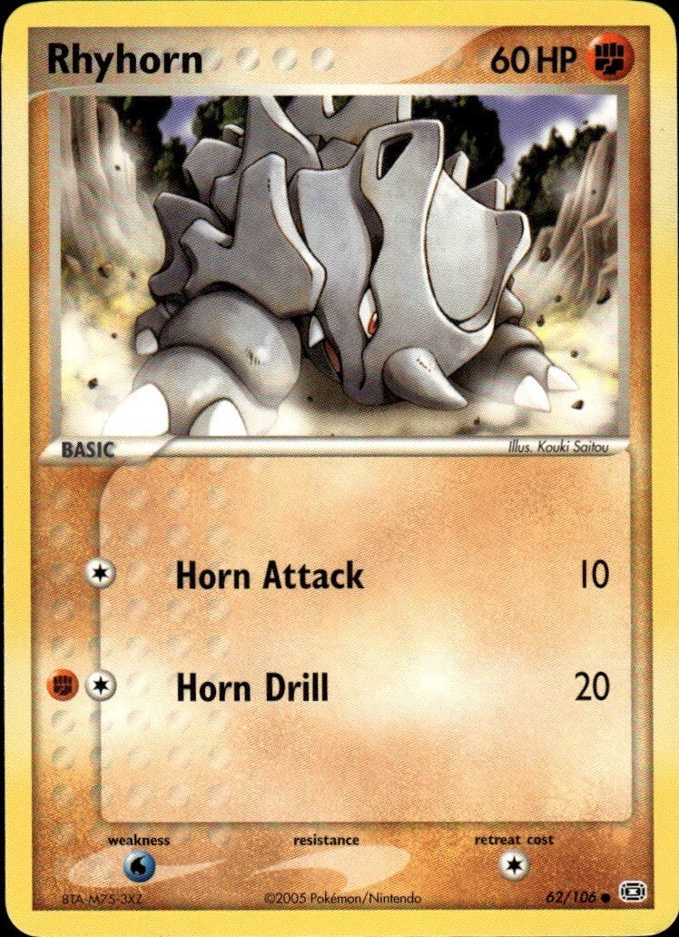 Rhyhorn Common Emerald 62/106 NM