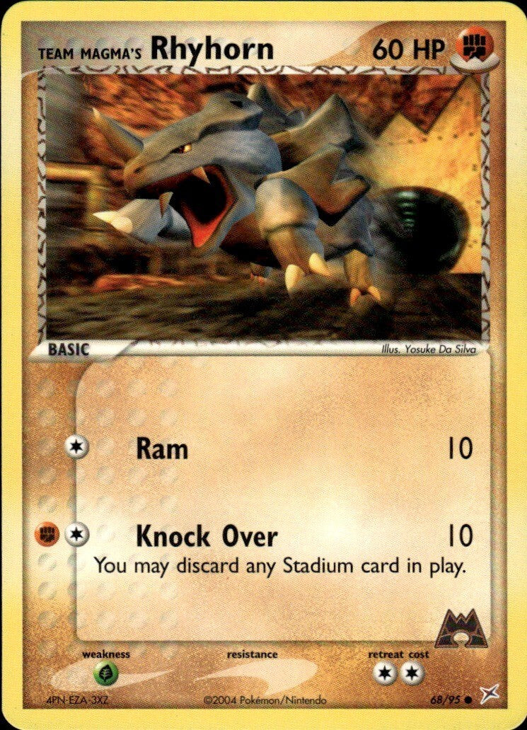 Team Magma's Rhyhorn Common Team Magma vs Team Aqua 68/95 NM