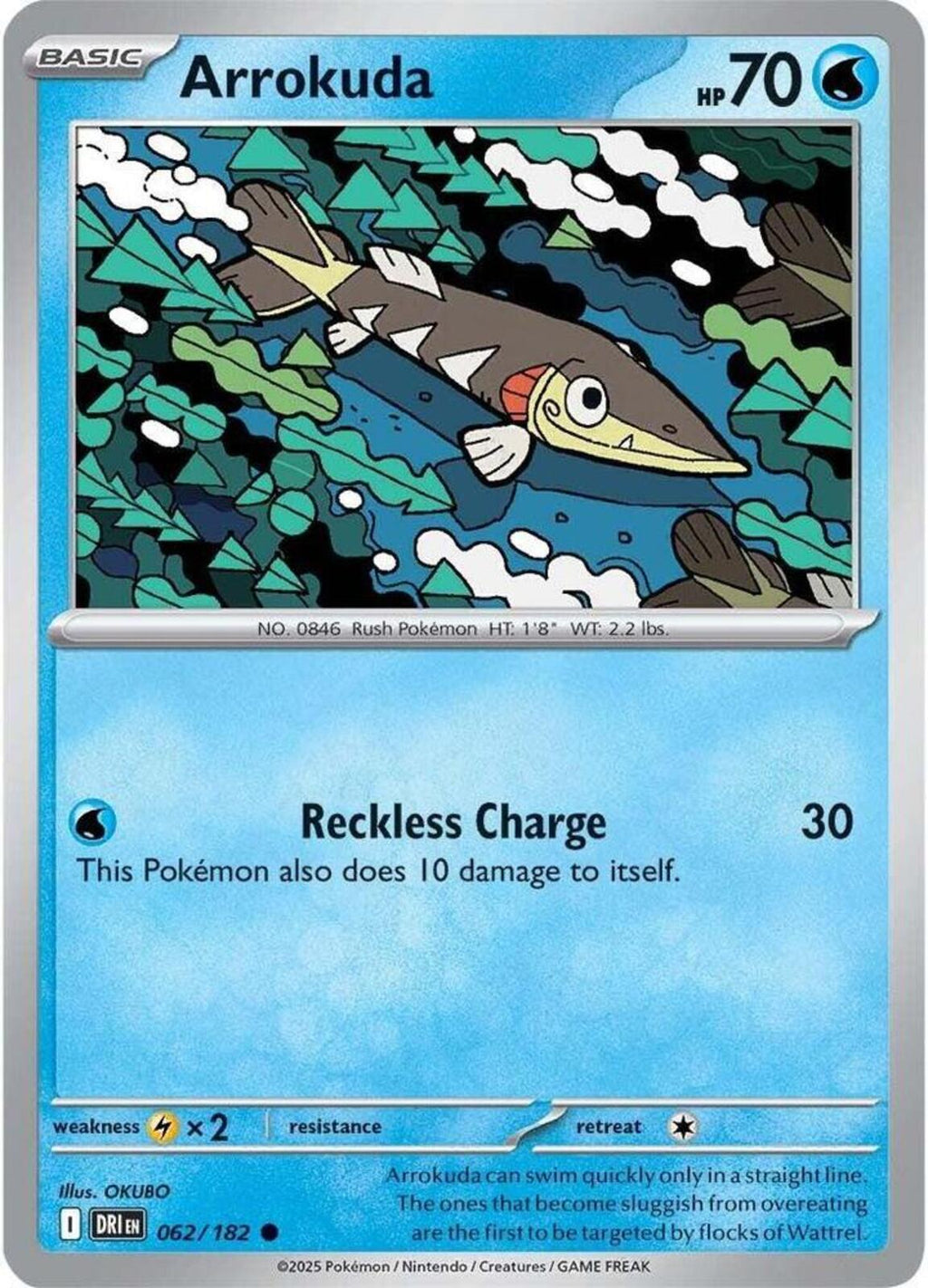 Arrokuda Reverse Holo Common SV10: Destined Rivals 062/182 NM