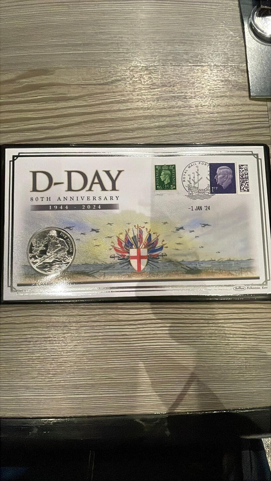 Harrington & Byrne 2024 D-Day 80th Anniversary £5 Coin Cover