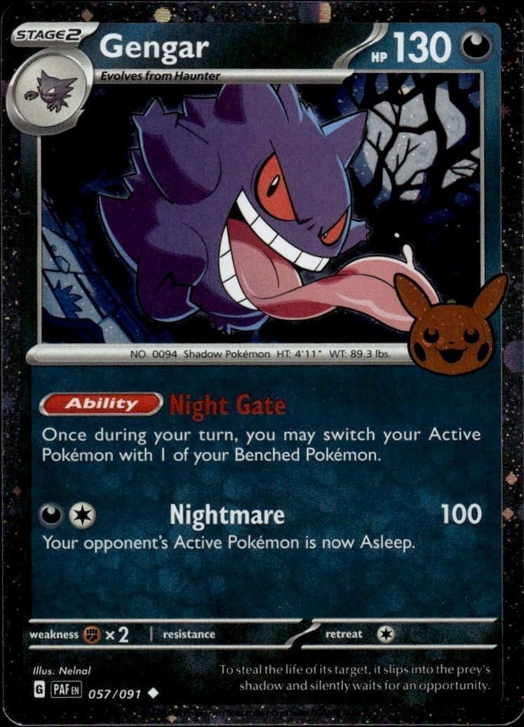 Gengar (Cosmos Holo) Holo Rare Trick or Trade BOOster Bundle 2024 057/091 NM