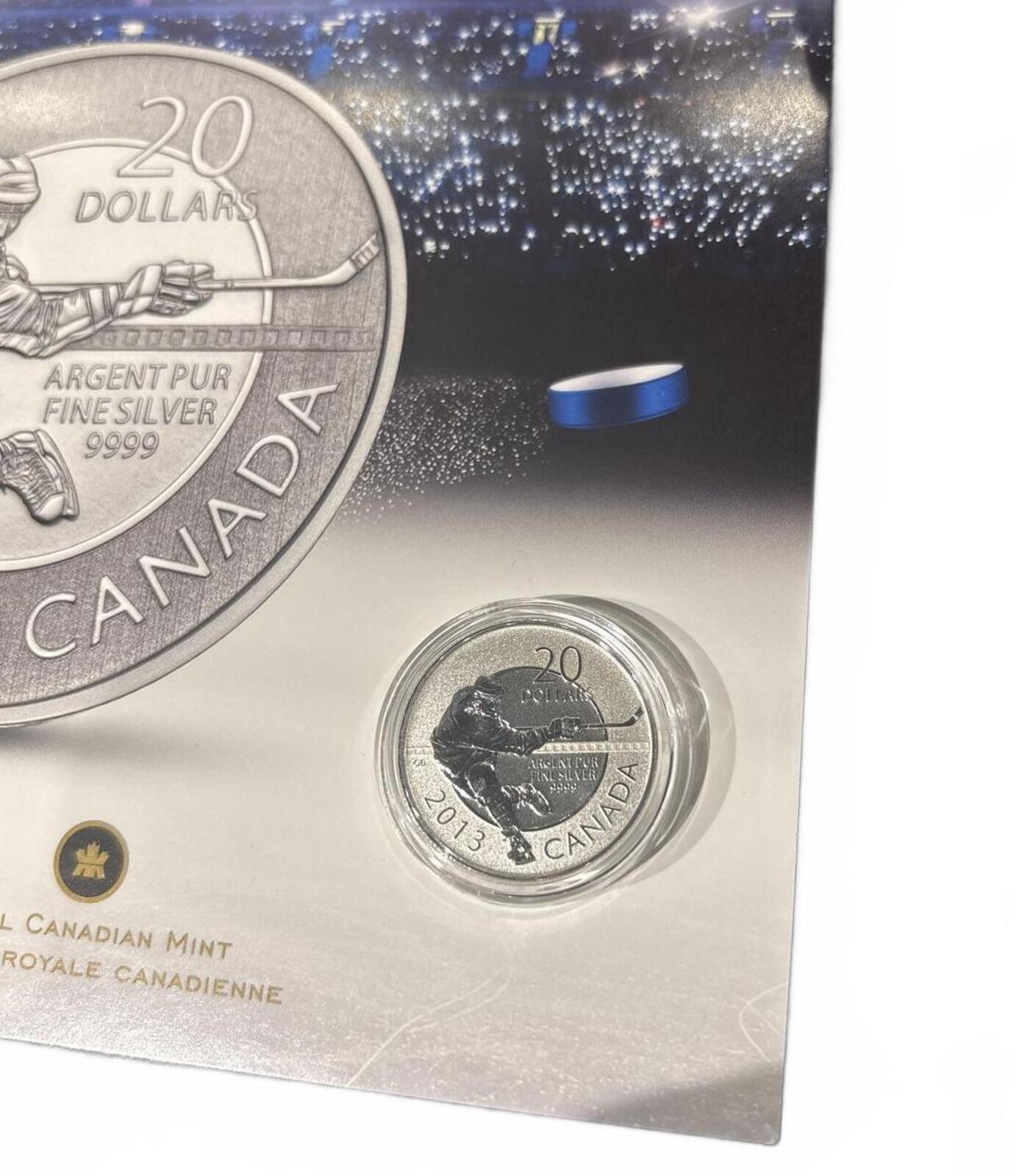 2013 Canadian $20 Fine Silver Hockey Coin