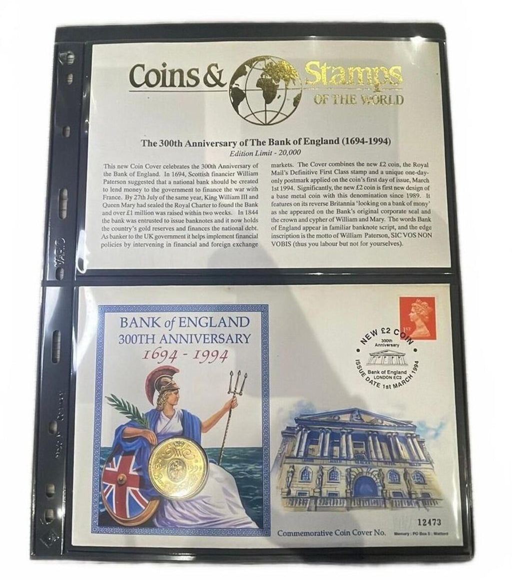 Bank of England 300th Anniversary Commemorative Coin Cover 1994