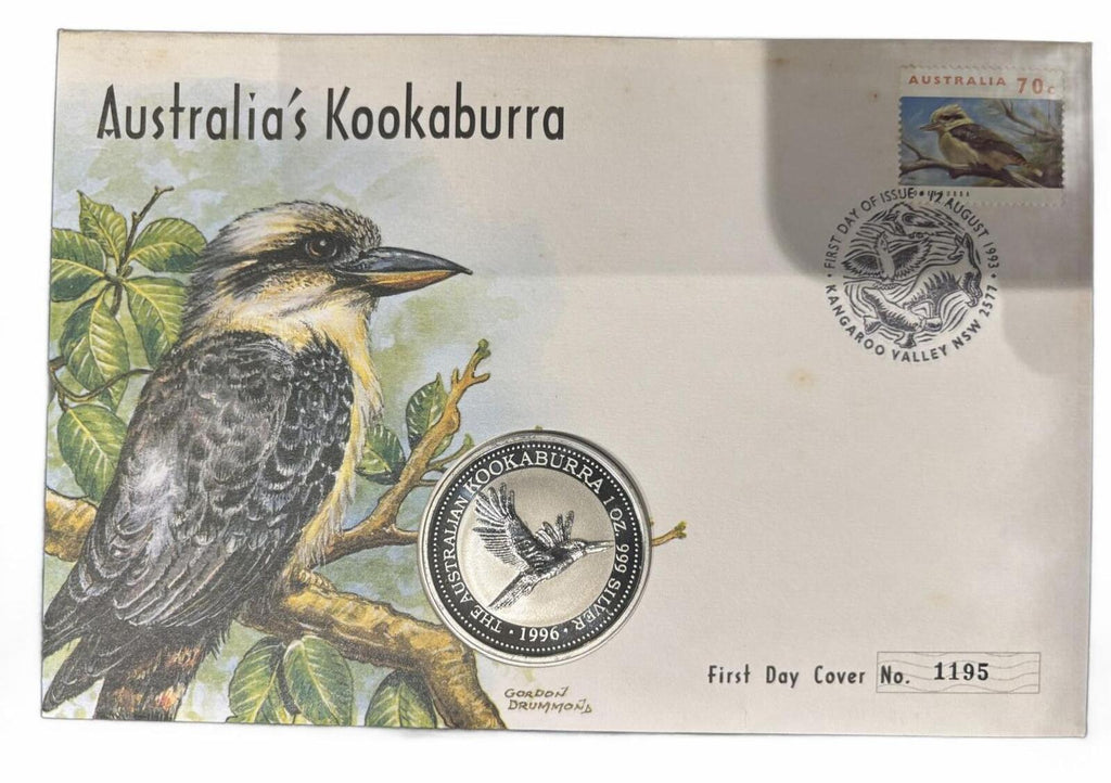 RARE Australia's Kookaburra First Day Cover with Coin 1996
