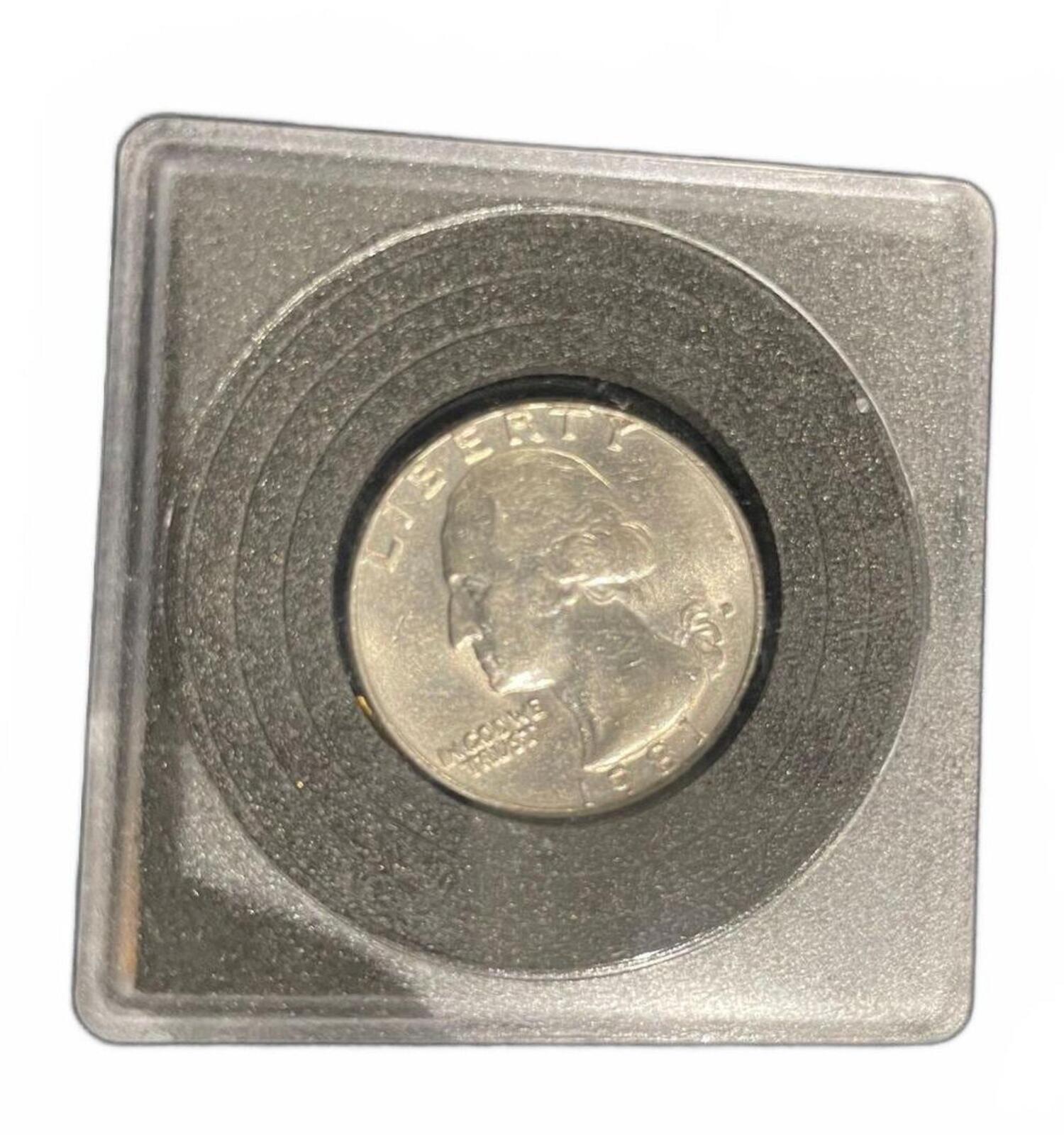 1981 U.S. Denver Mint Quarter Filled In 'D' Error Coin