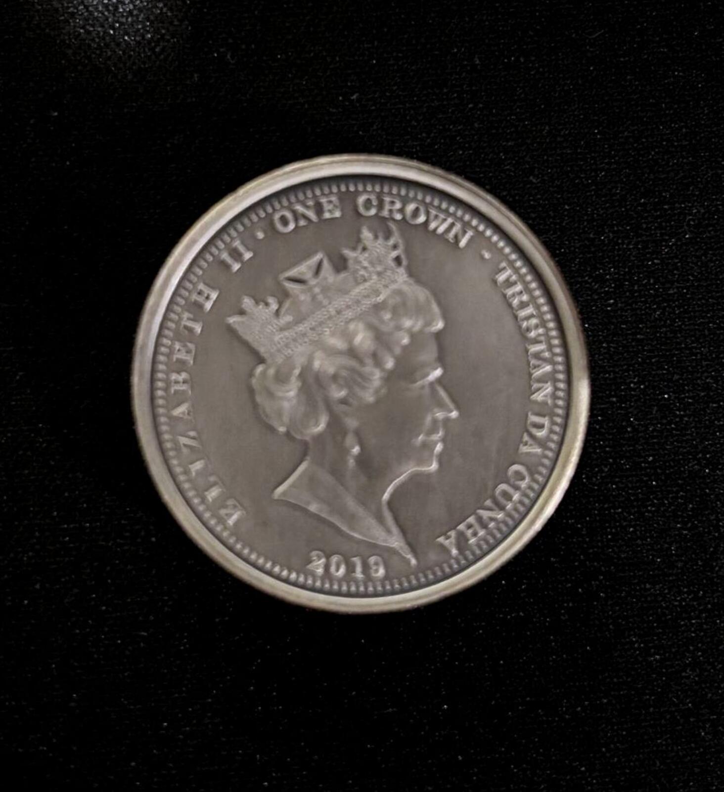 2019 Tristan da Cunha One Crown Apollo 11 50th Anniversary Commemorative Coin