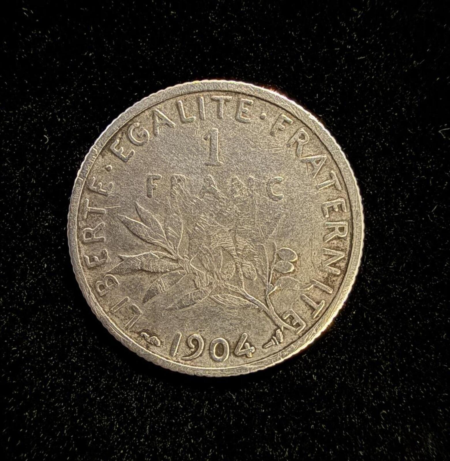 1904 French 1 Franc Coin