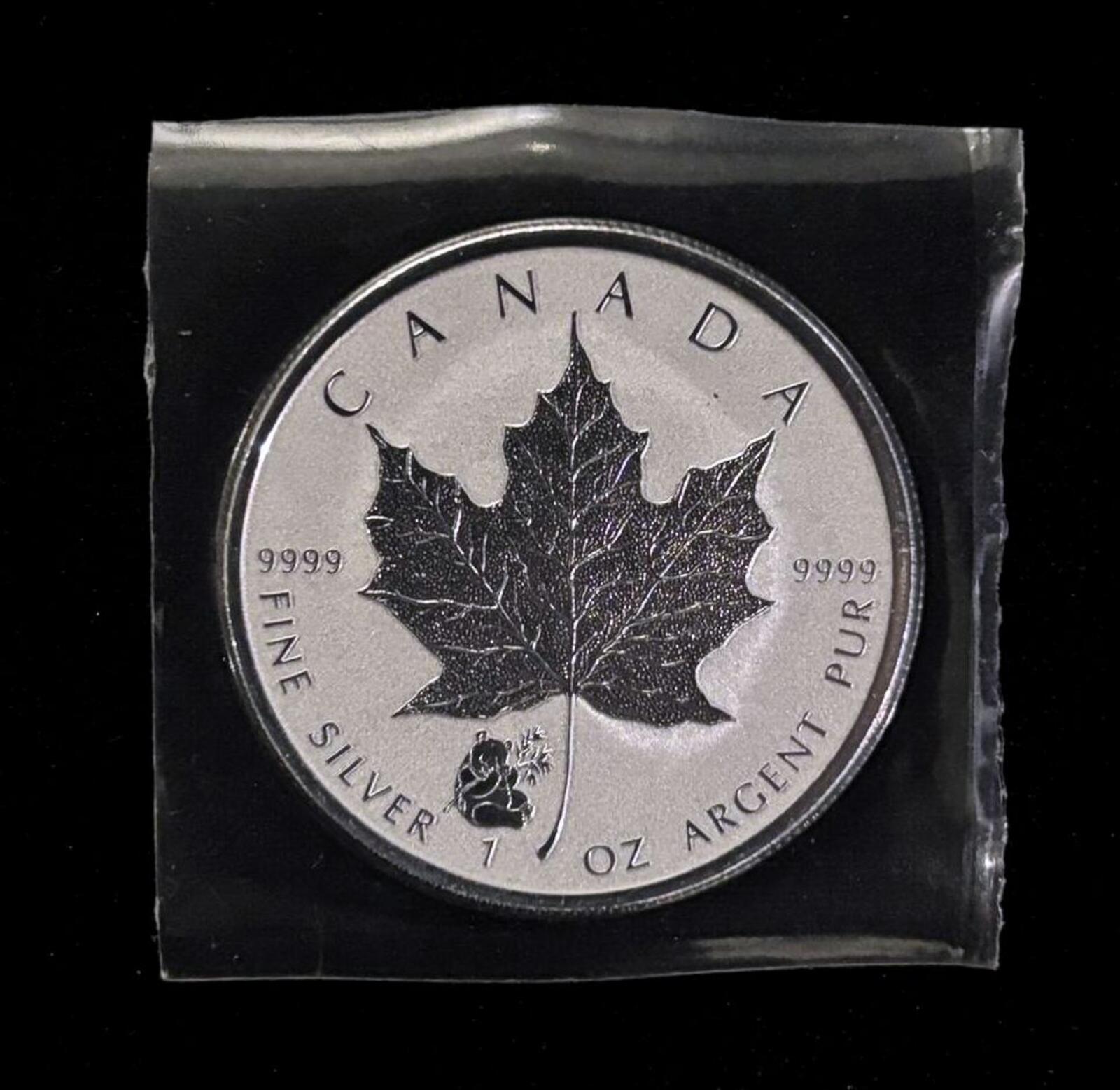 OMP Canada Panda Privy 2016 1 oz .9999 Fine Silver Maple Leaf Coin