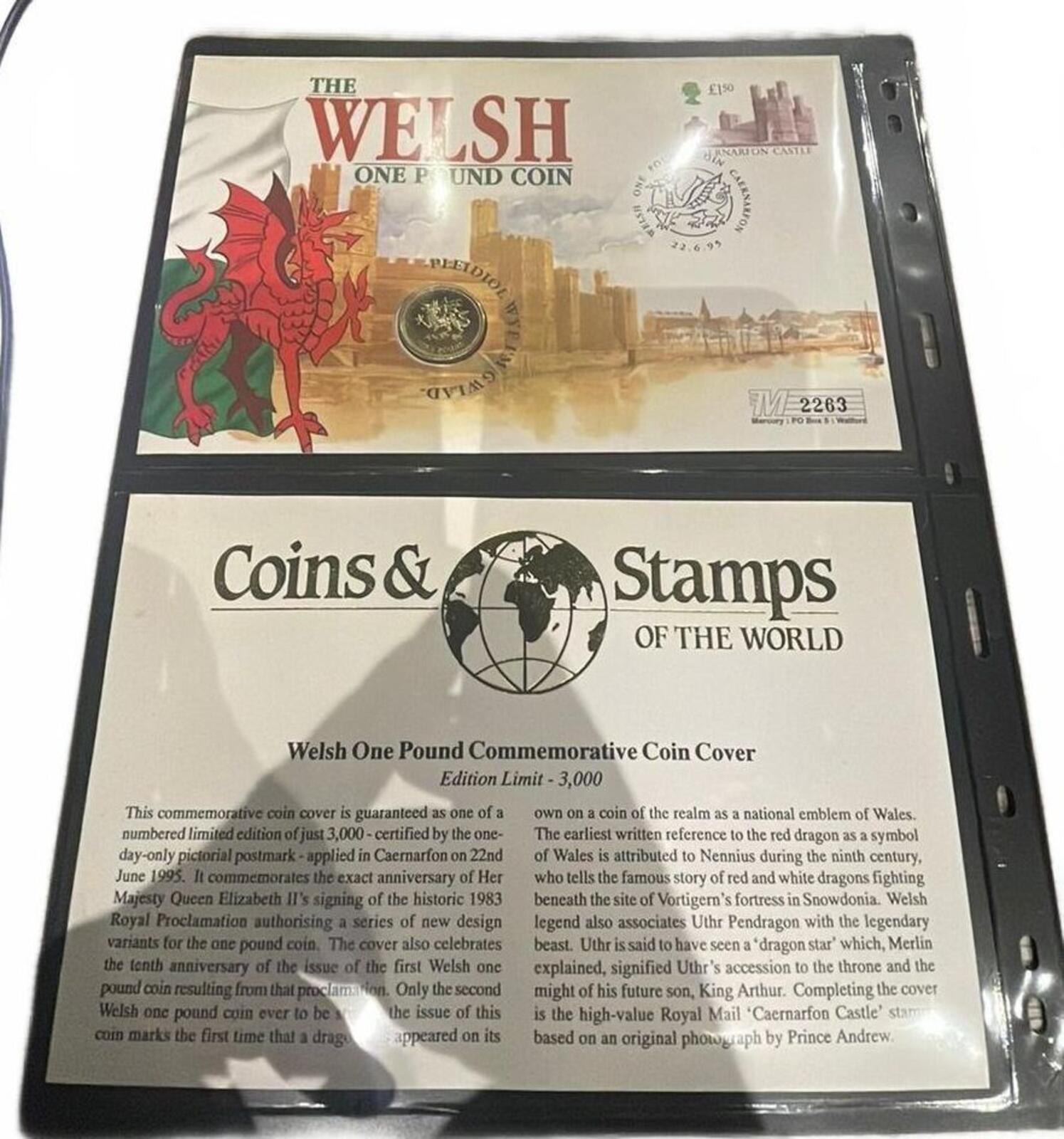 Welsh One Pound Commemorative Coin 1995 with Caernarfon Castle Design