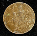1904 French 5 Centimes Coin