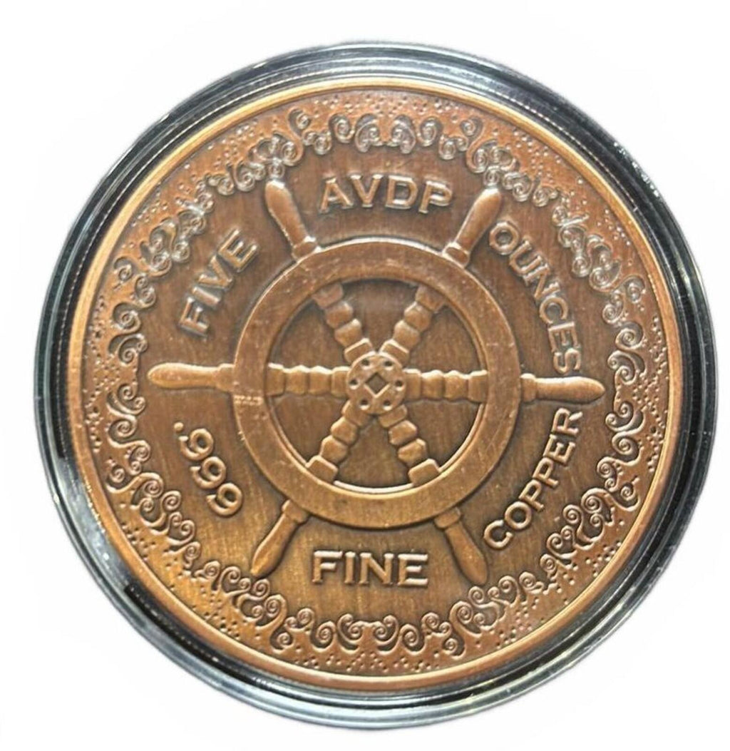 5 Ounce .999 Fine Copper The Kraken Coin