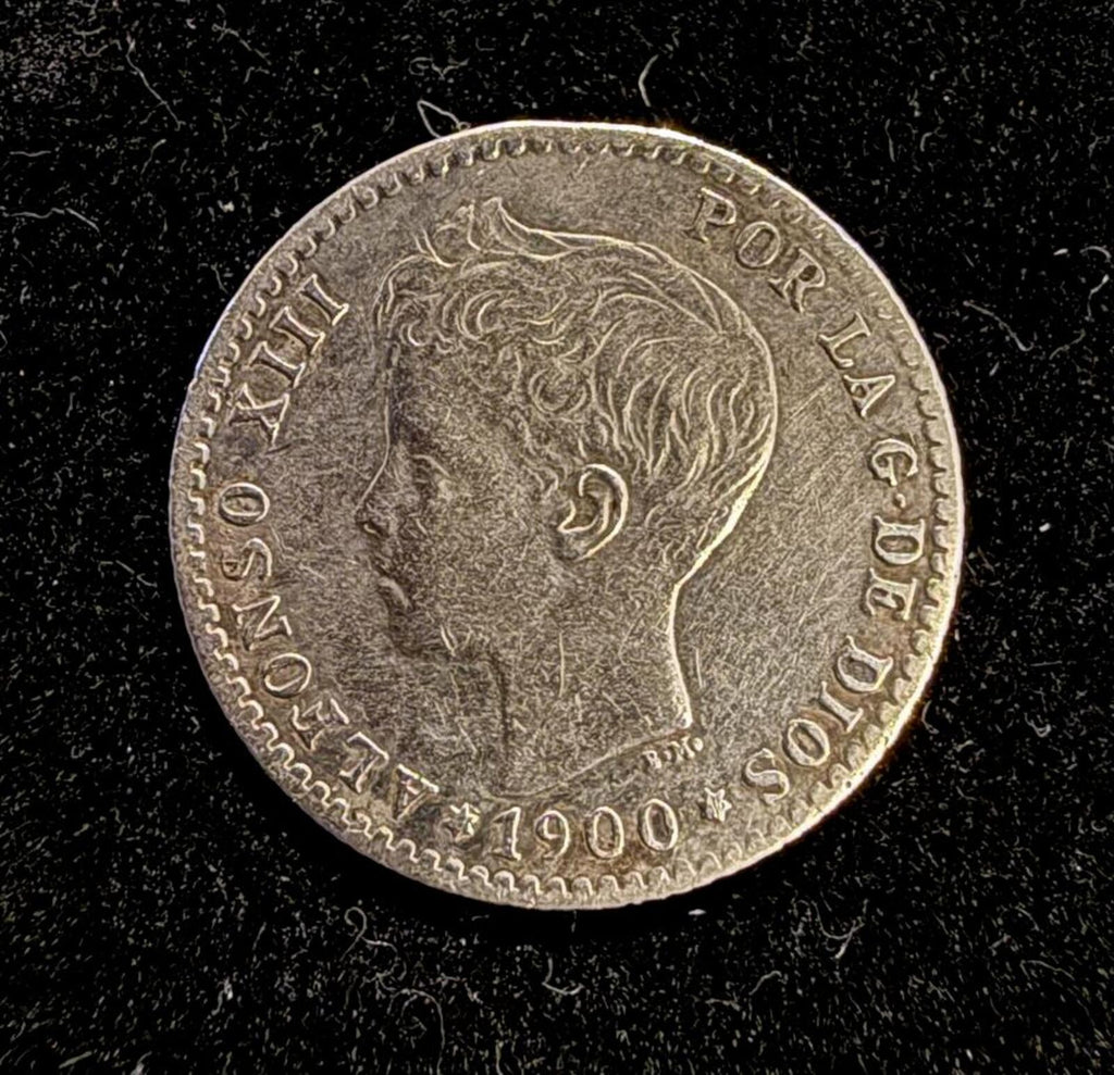 1900 Spain 50 Centimos Alfonso XIII Coin